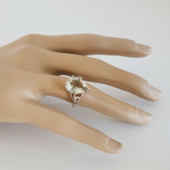 Green Amethyst Pear 4.9 Carats Size 8 - Picture 11 of 12